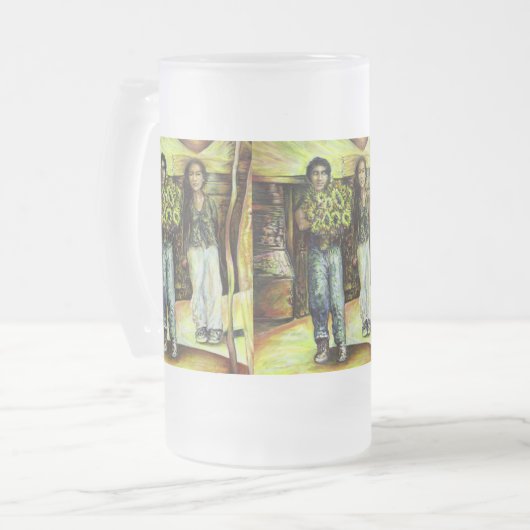 Eine Sixtinische HerausforderungI Phase einer ChaI Mattglas Bierglas (Vorderseite Links)