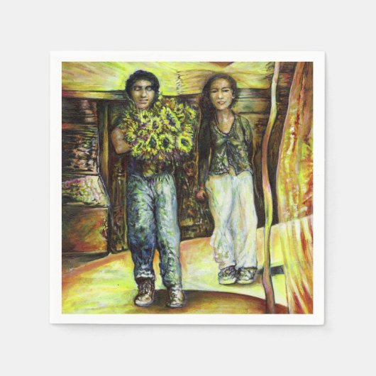 Eine Sixtinische HerausforderungI Phase einer ChaI Serviette (Vorderseite)