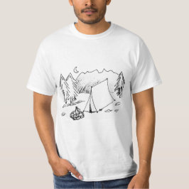 Eine Skizze für Camping T-Shirt