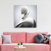 "Eine Skulptur der Dedication und Expression" Leinwanddruck (Insitu (Wohnzimmer))