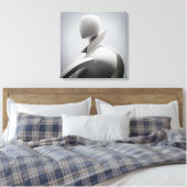 "Eine Skulptur der Dedication und Expression" Leinwanddruck (Insitu (Schlafzimmer))