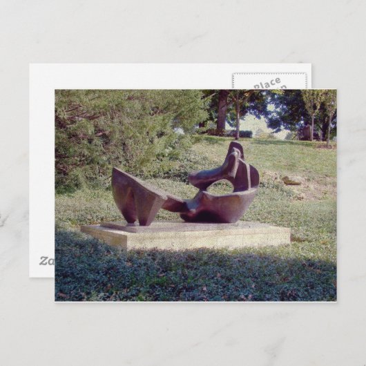 Eine Skulptur in Kansas City Postkarte (Vorne/Hinten)
