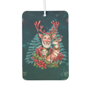 eine skurrile Weihnachtsillustrierung, Autolufterfrischer