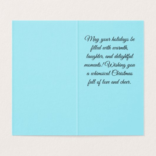 Eine skurrile Weihnachtskarte (Innenseite Aufgefaltet)