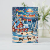 Eine skurrile Weihnachtskarte Einladung (Stehend Vorderseite)