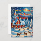 Eine skurrile Weihnachtskarte Einladung (Vorne/Hinten)