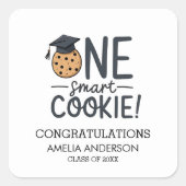 Eine Smart Cookie Abschluss-Klasse für Cookies Quadratischer Aufkleber (Vorderseite)