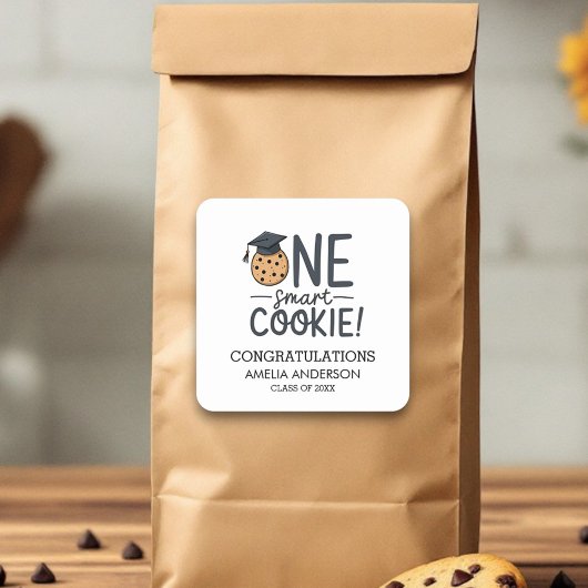 Eine Smart Cookie Abschluss-Klasse für Cookies Quadratischer Aufkleber