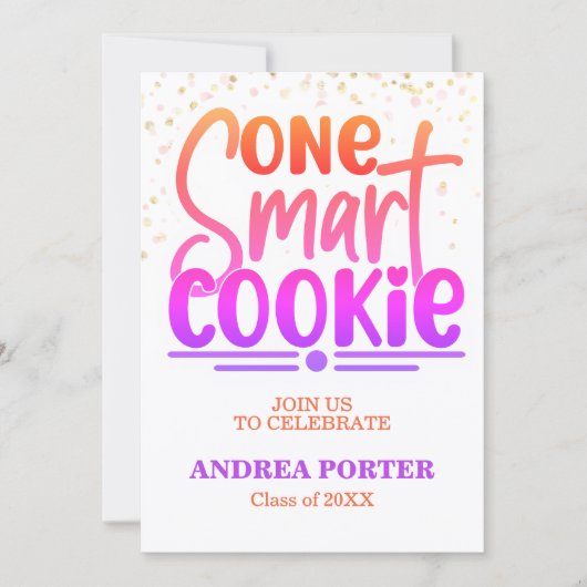 Eine Smart Cookie Abschlussfeier Einladung (Vorderseite)