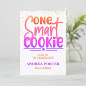 Eine Smart Cookie Abschlussfeier Einladung (Stehend Vorderseite)