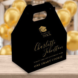 Eine Smart Cookie Black and Gold Graduation Party Geschenkschachtel