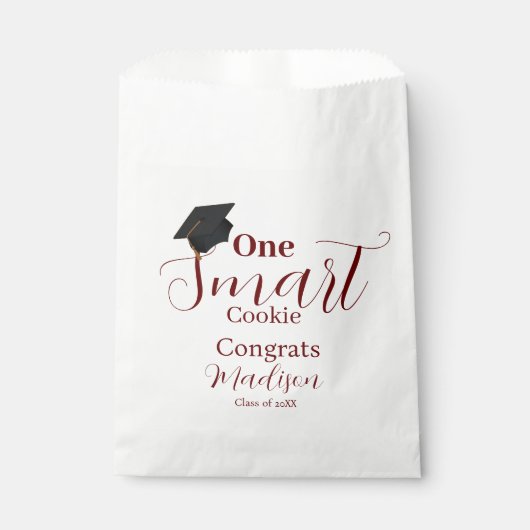 Eine Smart-Cookie-Bordeaux-Abschlussfeier Geschenktütchen (Vorderseite)