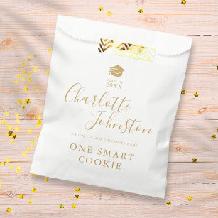 Eine Smart Cookie Gold Script Graduation Party Geschenktütchen