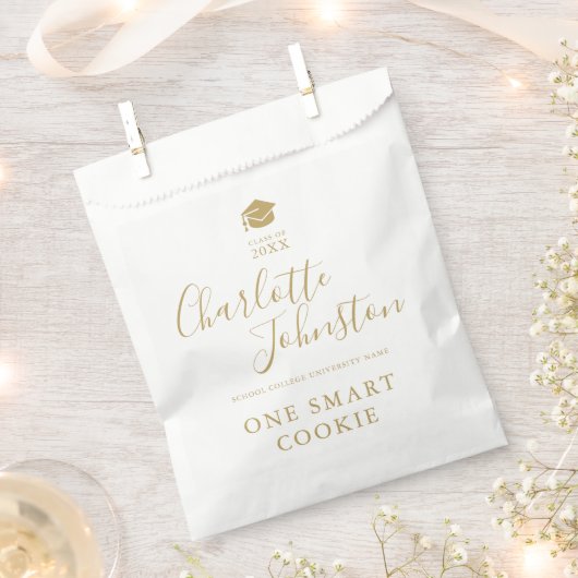 Eine Smart Cookie Gold Script Graduation Party Geschenktütchen (Ausgeschnitten)