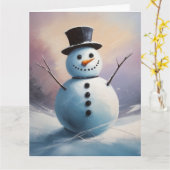 Eine Snowy Daydream Card Karte (Gelbe Blume)