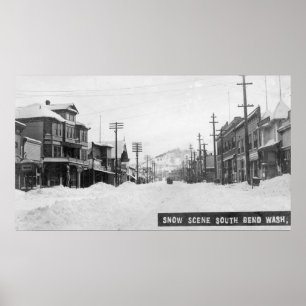 Eine snowy-Szene Poster