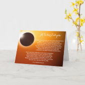 Eine solare Eclipse, ein romantisches Gedicht Karte (Gelbe Blume)