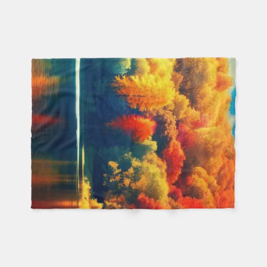 Eine solche Schönheit im Herbst Fleecedecke (Vorderseite (Horizontal))