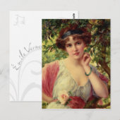 Eine Sommer-Rose Postkarte (Vorne/Hinten)