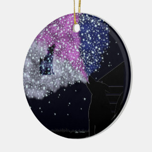 Eine Sommernacht mit Sirius Keramik Ornament