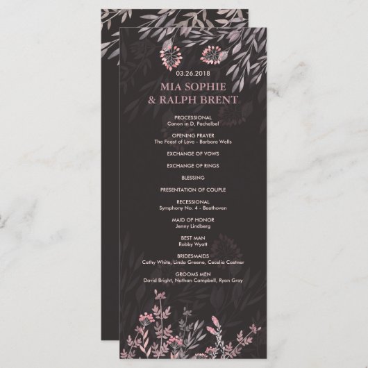 Eine Sommernachtsfeier Programm (Vorne/Hinten)