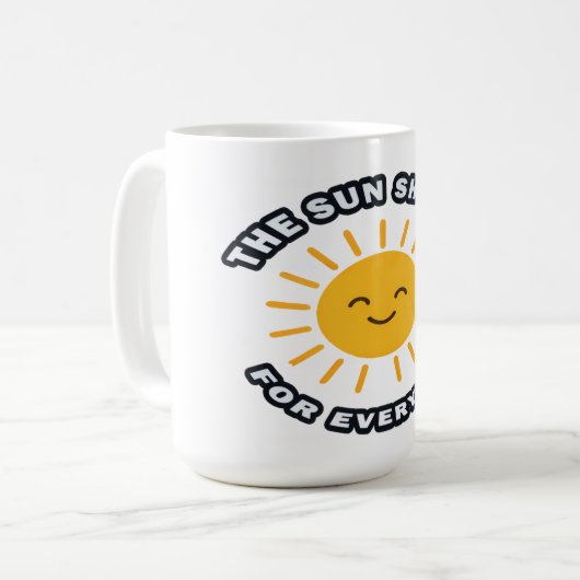 Eine Sonne strahlt Tasse (Vorderseite Links)