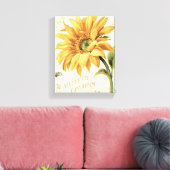 Eine Sonnenblume im vollen Blut Leinwanddruck (Insitu (Wohnzimmer))