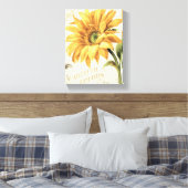 Eine Sonnenblume im vollen Blut Leinwanddruck (Insitu (Schlafzimmer))