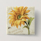 Eine Sonnenblume in voller Blüte Button (Vorderseite)