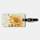 Eine Sonnenblume in voller Blüte Gepäckanhänger (Vorderseite horizontal)