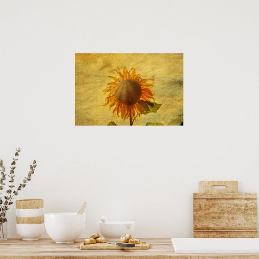 Eine Sonnenblume Poster (Küche)