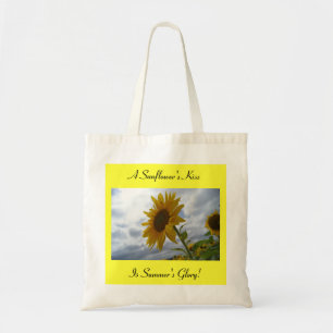 Eine Sonnenblumenkuss-Tasche Tragetasche