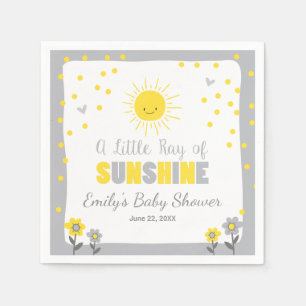 Eine Sonnenstrahl-Babyparty-Papierserviette Sun Serviette