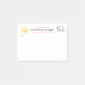 Eine sonnige Anmerkung vom Iowa-Schulpsychologen Post-it Klebezettel (Vorderseite)