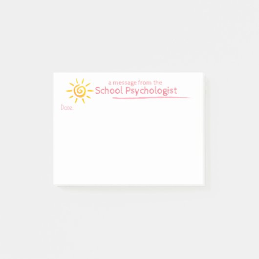 Eine sonnige Anmerkung vom Schulpsychologen Post-it Klebezettel (Vorderseite)