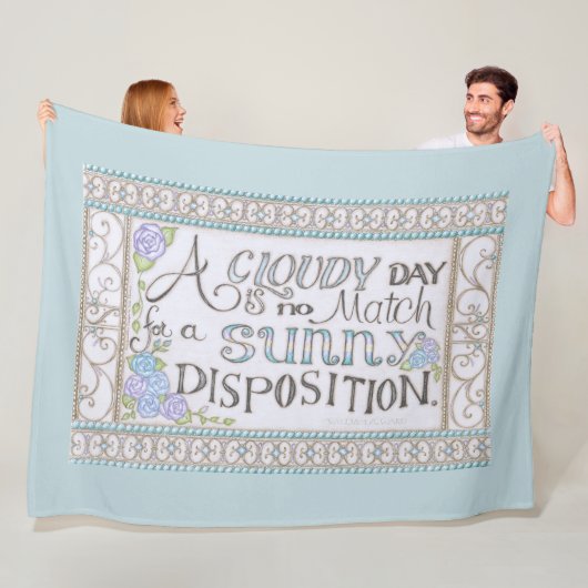 Eine sonnige Disposition Fleece Blanket (Light Blu (Beispiel)