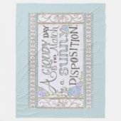 Eine sonnige Disposition Fleece Blanket (Light Blu (Vorderseite)