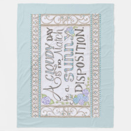 Eine sonnige Disposition Fleece Blanket (Light Blu