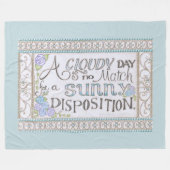 Eine sonnige Disposition Fleece Blanket (Light Blu (Vorderseite (Horizontal))