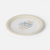 Eine sonnige Geburtstagsparty-Platte Pappteller (Schrägansicht)