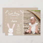 Eine sonnige Osterfrühlingssonne zum Geburtstag Einladung (Vorne/Hinten)