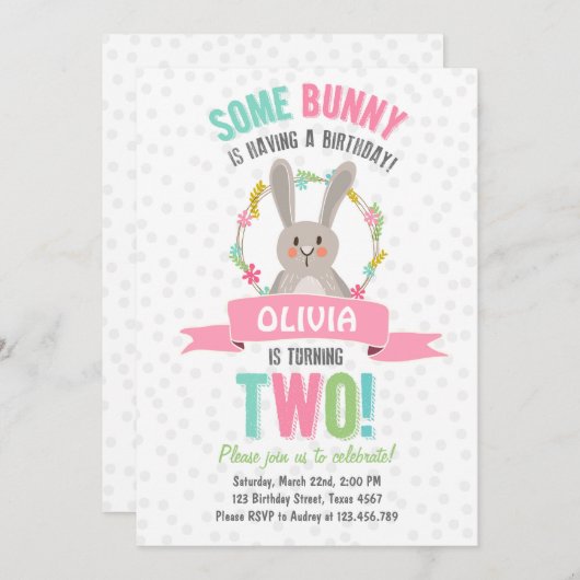 Eine sonnige Osterfrühlingssonne zum Geburtstag Einladung (Vorne/Hinten)