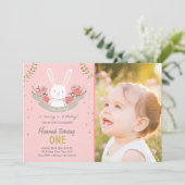 Eine sonnige Osterfrühlingssonne zum Geburtstag Einladung (Stehend Vorderseite)