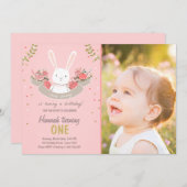 Eine sonnige Osterfrühlingssonne zum Geburtstag Einladung (Vorne/Hinten)