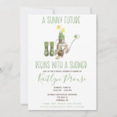 Eine sonnige Zukunft beginnt mit einer Dusche! Gar Einladung (Vorderseite)