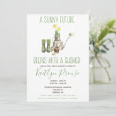 Eine sonnige Zukunft beginnt mit einer Dusche! Gar Einladung (Stehend Vorderseite)