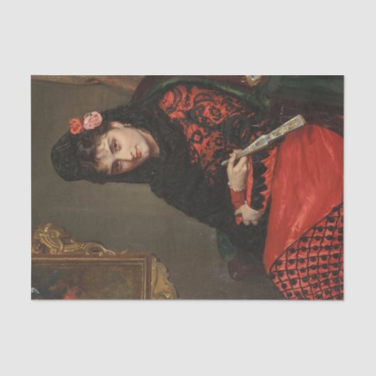 Eine spanische Rose von John Bagnold Burgess Seidenpapier (Vorderseite)