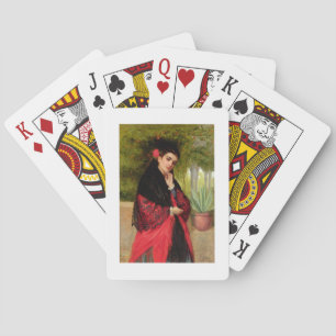 Eine spanische Schönheit, 1872 (Öl auf Leinwand) Spielkarten