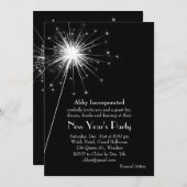 Eine spärlichere Silvesternacht-Party Einladung (Vorne/Hinten)