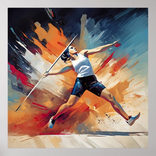 Eine Speersportlerin. Poster (Vorne)